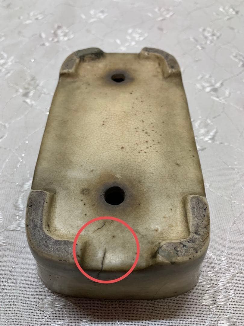 骨董品　訳あり　青交趾　白交趾　盆栽鉢