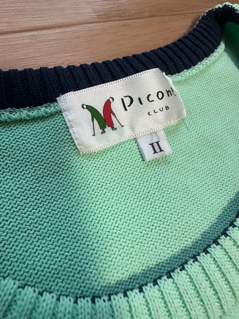 ★新品★Picone Club ミントグリーンニットシャツ II
