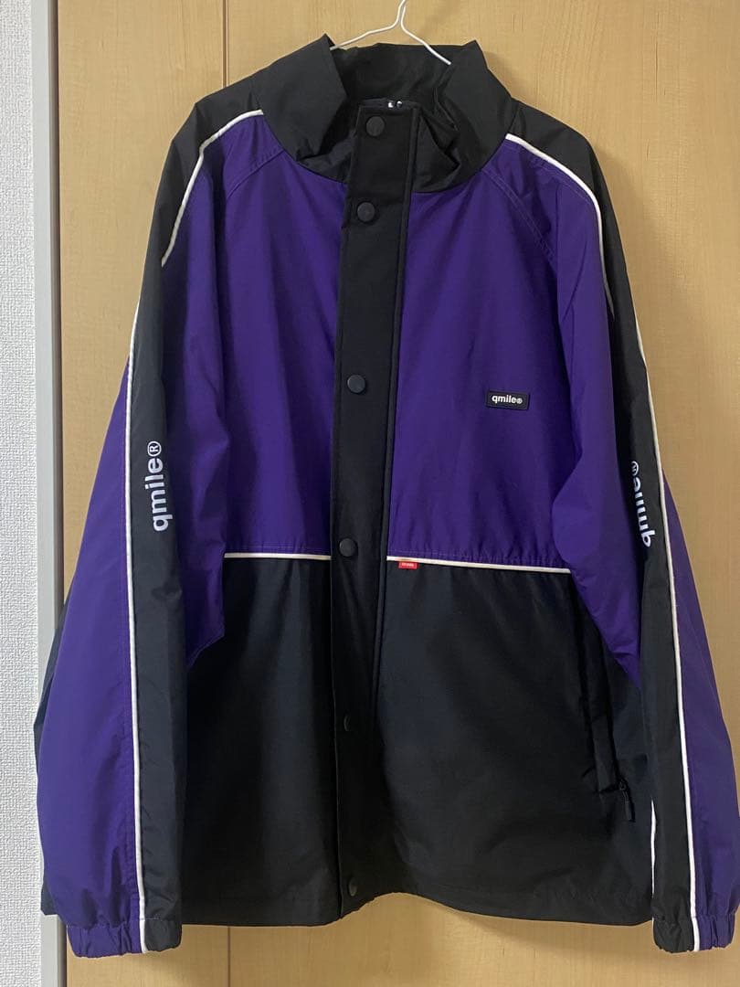 qmile スノーボードジャケット パンツ セット XXL 紫/黒