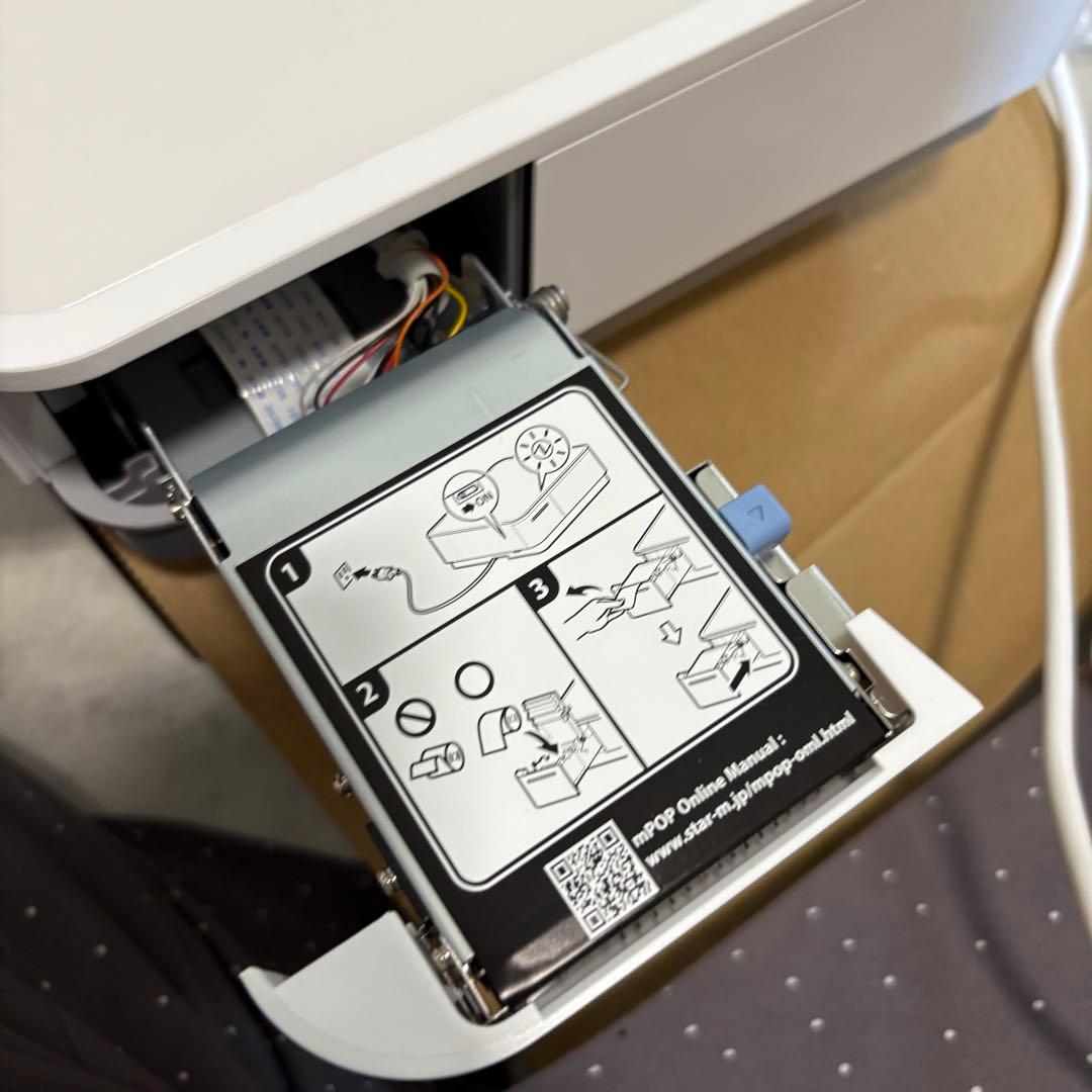 Square スタンド+mPOP(ドロワ一体型プリンター)ロール紙セット