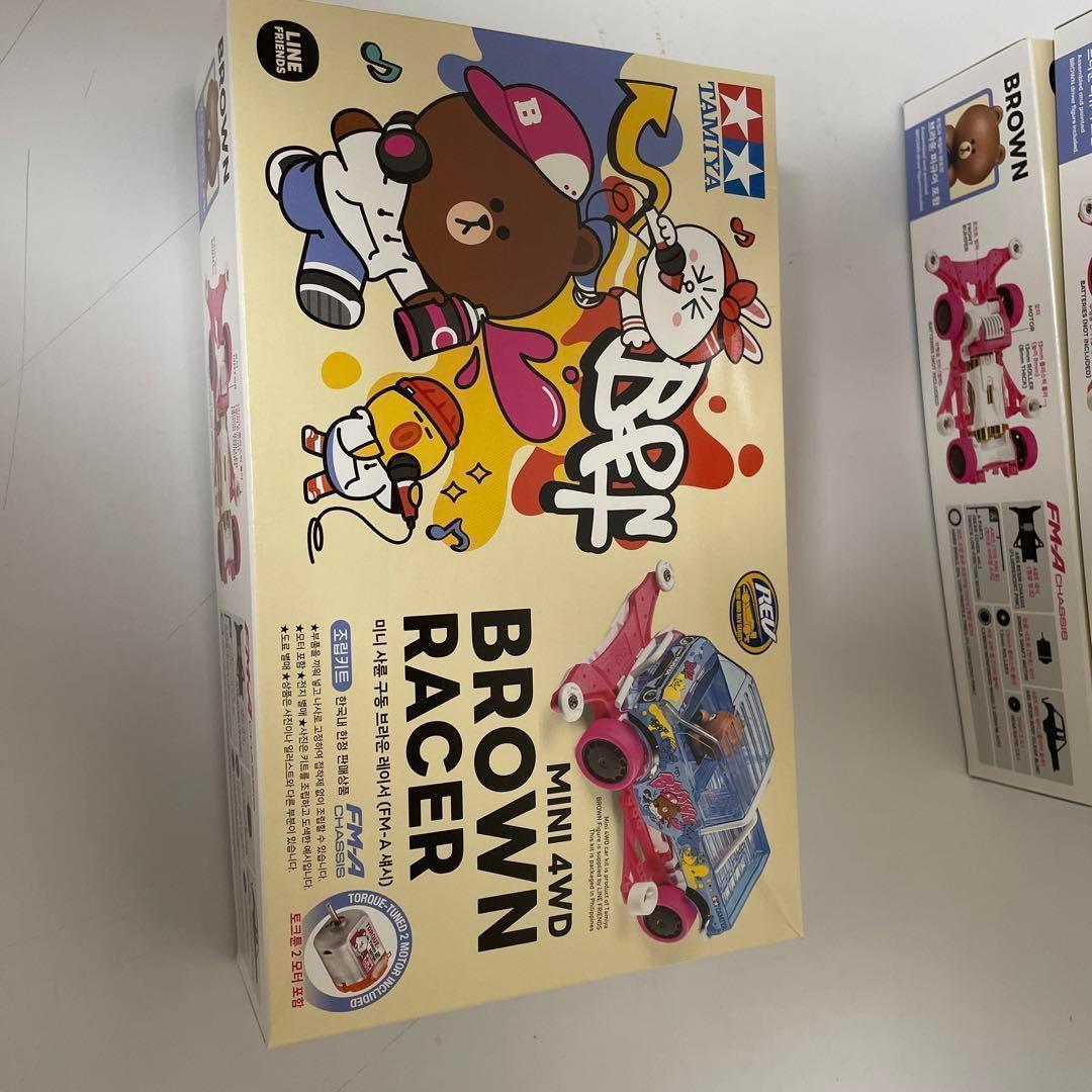 5台セット)タミヤコリア　ミニ四駆　韓国ラインフレンズ　ブラウン