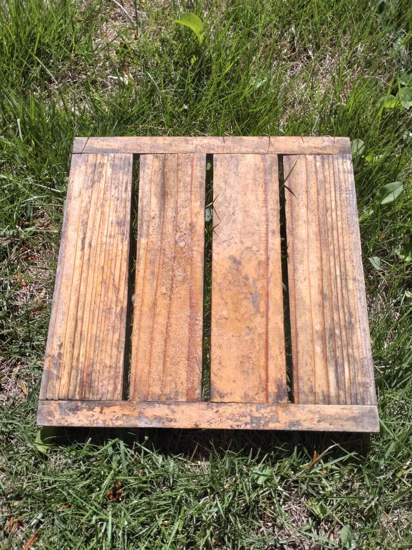 日本蜜蜂重箱式巣箱（自然入居＆営巣実績有・中古）6段・すのこ/底板/蓋/蜜蝋つき