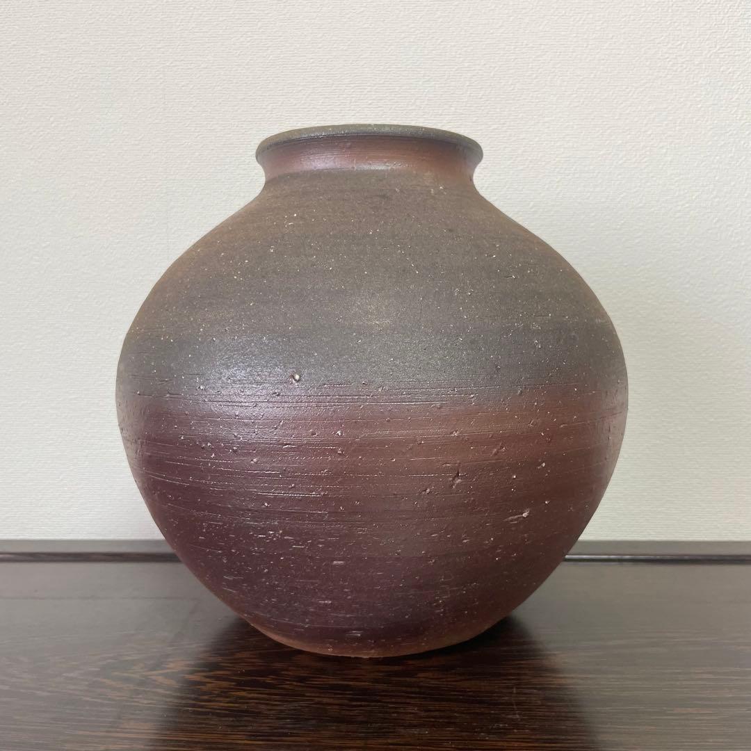 備前焼 見附文雄 壺 大壺 花生 花入