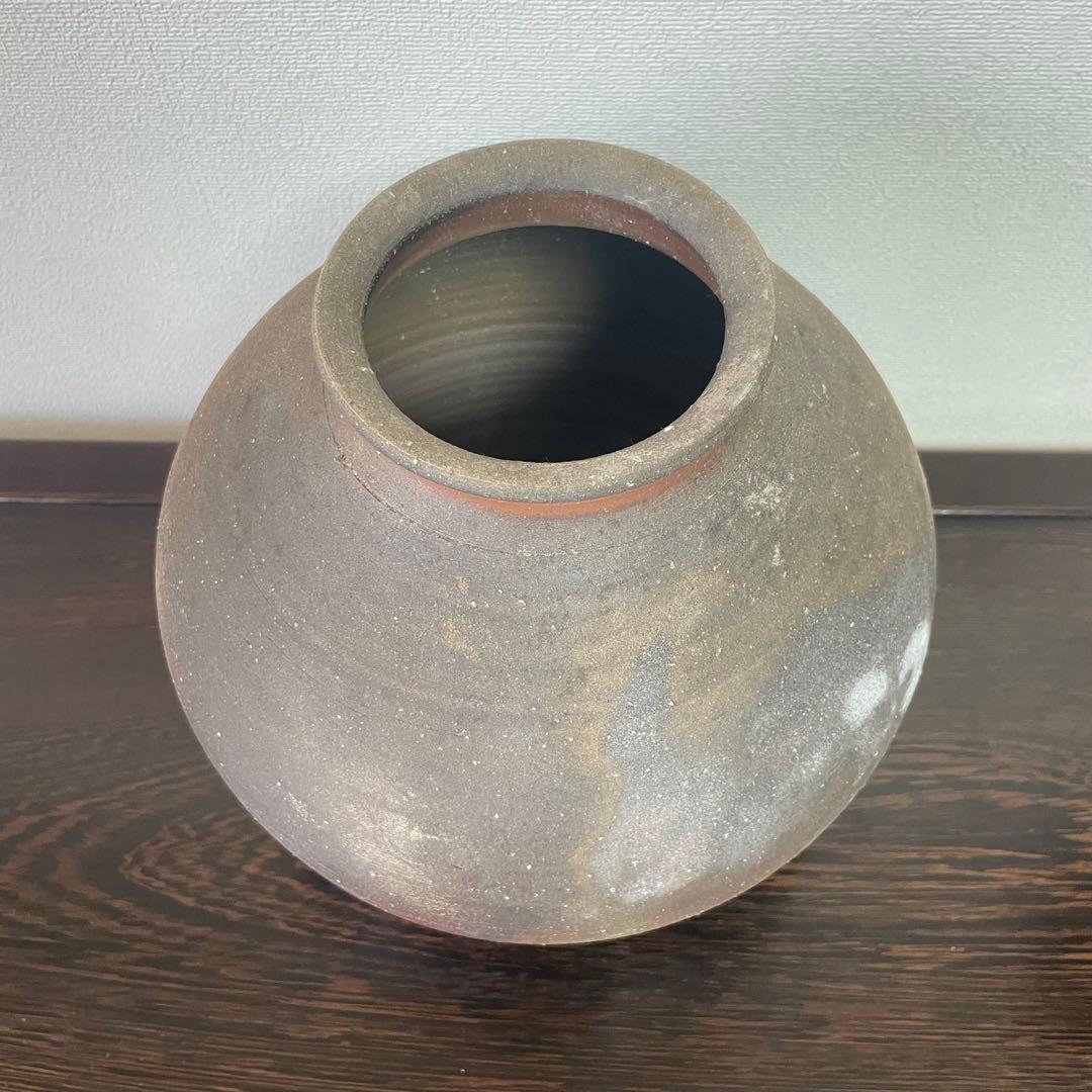 備前焼 見附文雄 壺 大壺 花生 花入