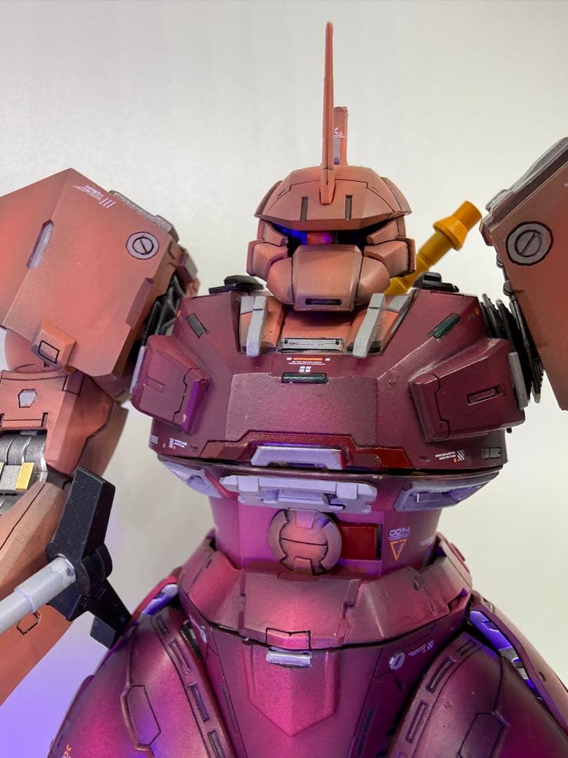 ガンプラ MG 1/100 ゲルググ 全塗装完成品 レジン改造 艶消し仕上げ