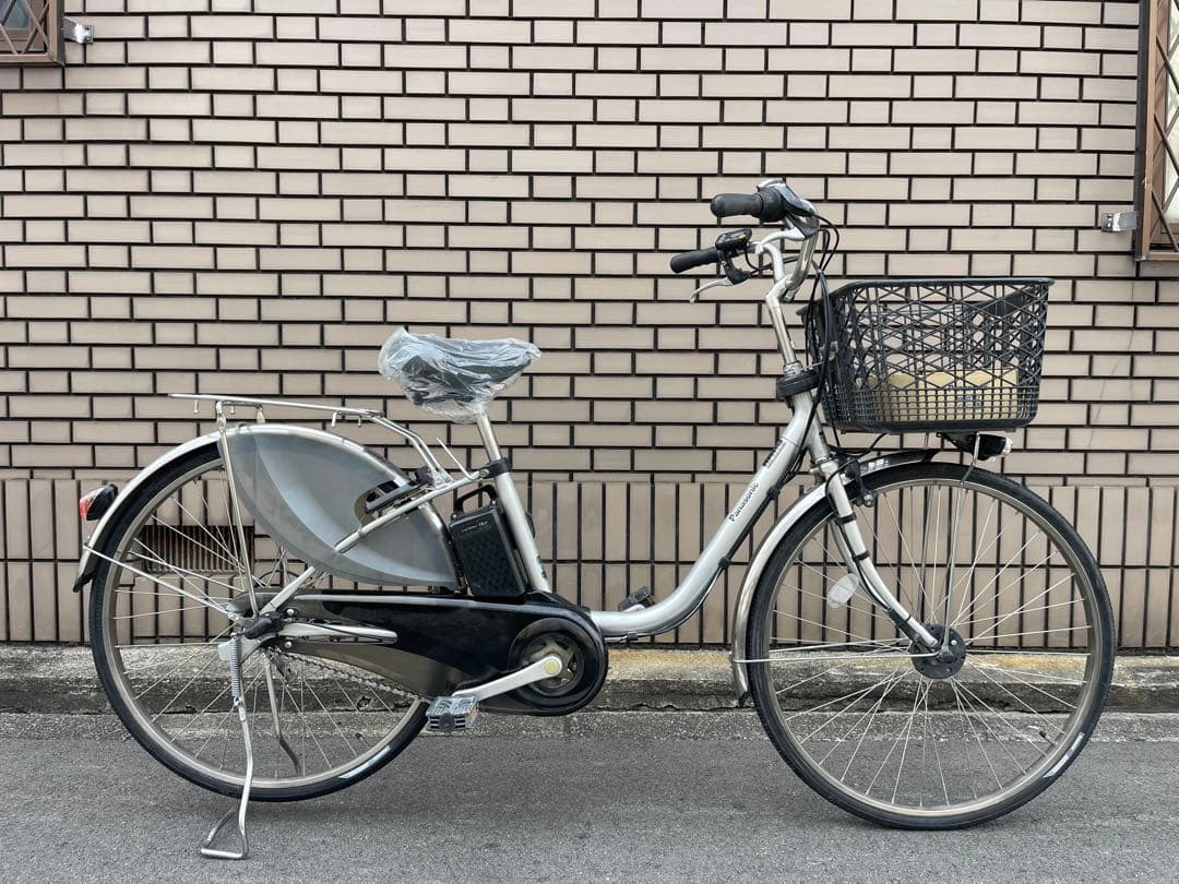 電動アシスト自転車 シルバー バスケット付き16ah