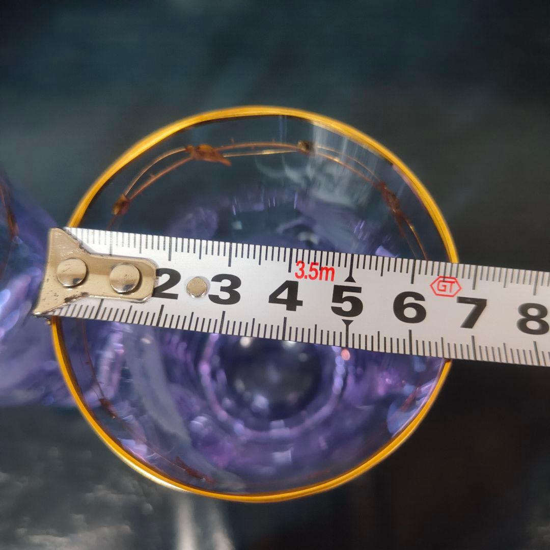 【希少色】MOSER モーゼル パウラ グラス ペア 花模様 金彩