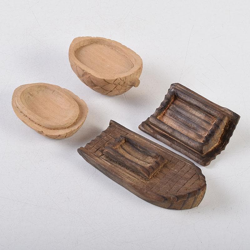 茶道具　木彫り　光銘　薪香合　舟香合など　５点まとめて　V　R9286