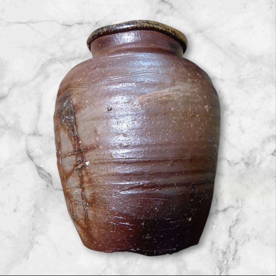 骨董品　備前焼　備前壺　松本勝哉　共箱付き　極美品‼️