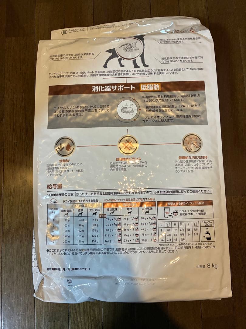  CANIN 犬用　消化器サポート 低脂肪 8kg