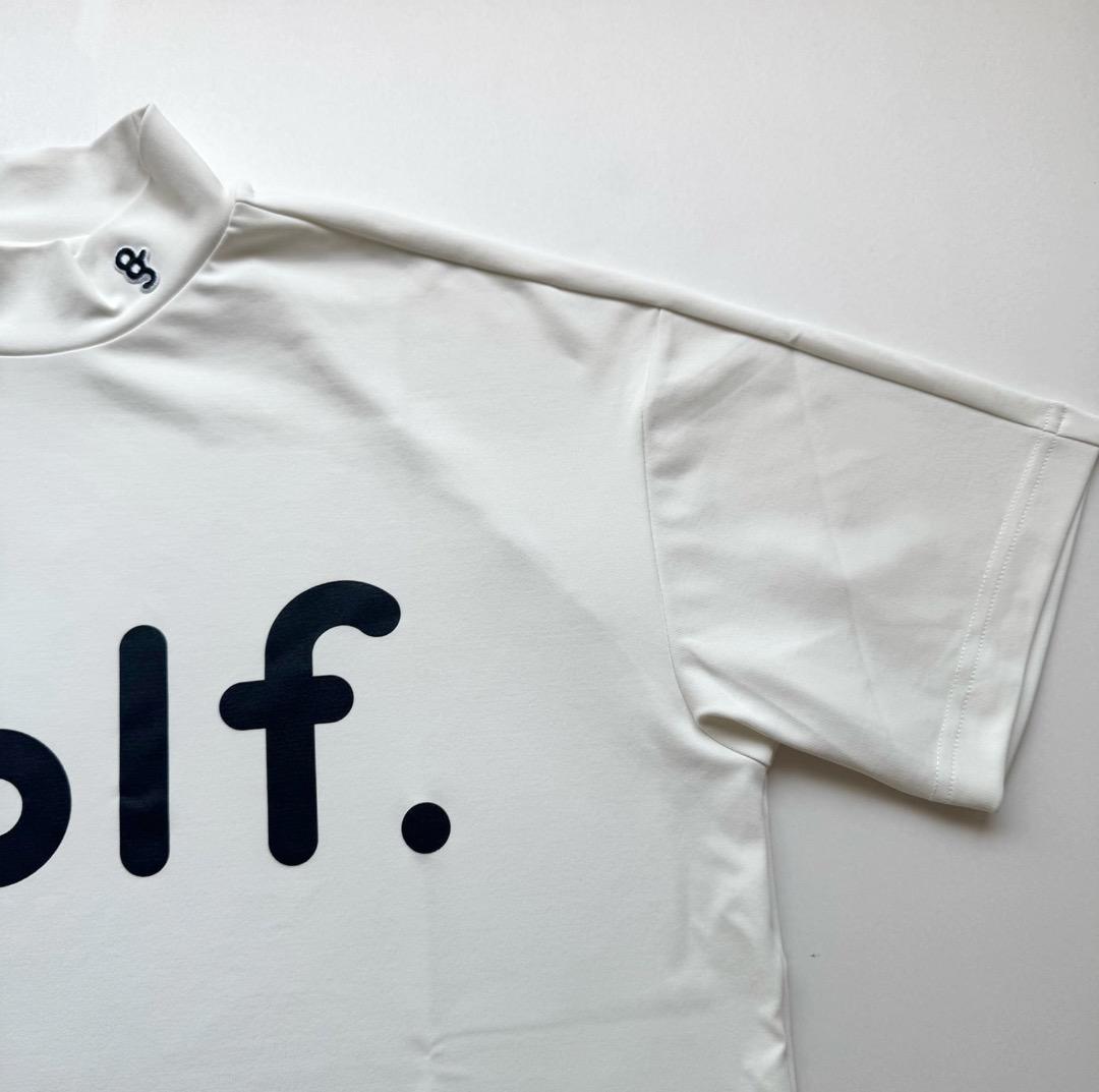 サイズL　［ 8G SHOOT ］モックネック半袖 ホワイト