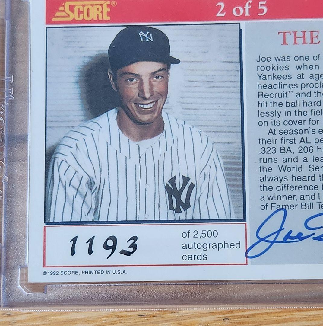 スポーツ選手 1992 SCORE JOE DIMAGGIO THE ROOKIE