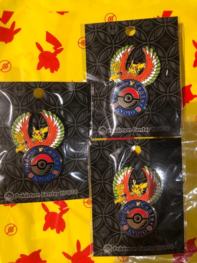 ポケモンセンター　キョウト ロゴピンズ　3セット