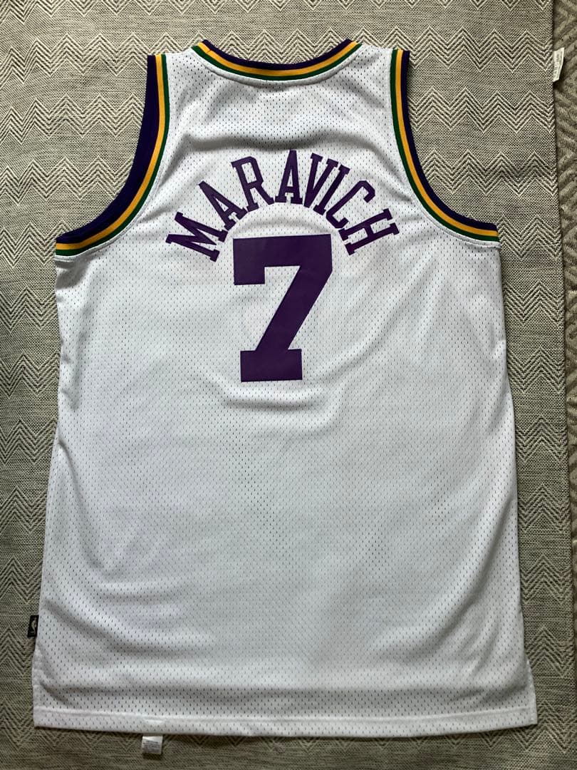 【希少品】 NBA ピート・マラビッチ JAZZ　ジャズ　ユニフォーム　ピストル