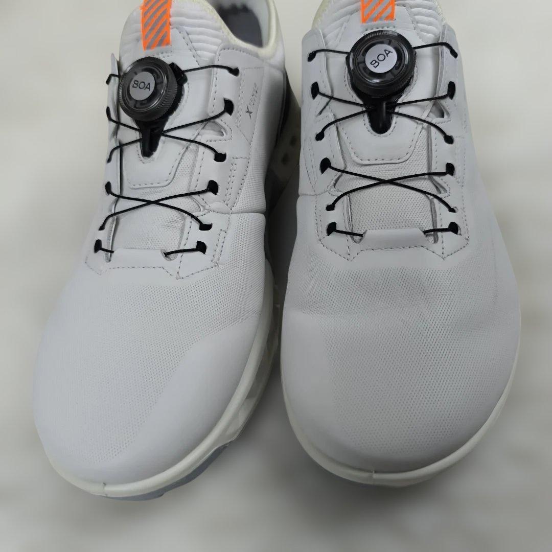 未使用級✨ エコー バイオム C4 ゴルフシューズ ゴアテックス 防水 ボア 白
