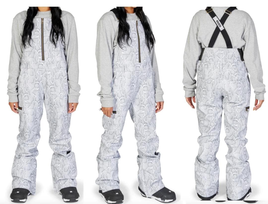 063DCレディーススノーボードウェアーLジャケット　ビブパン　セットアップ