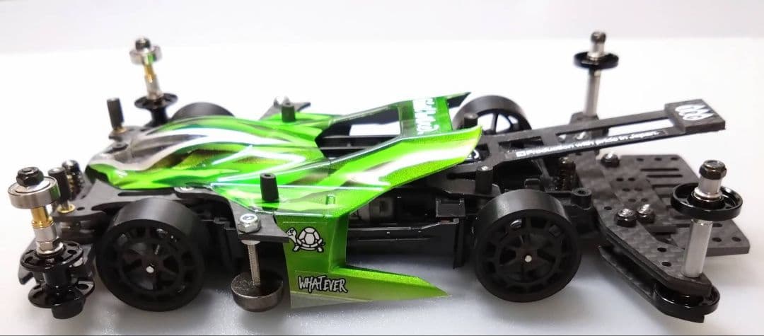 ミニ四駆 完成品 サンダーショット 黄緑 MSフレキ 2