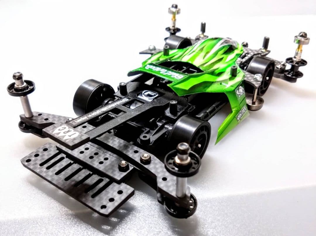 ミニ四駆 完成品 サンダーショット 黄緑 MSフレキ 2