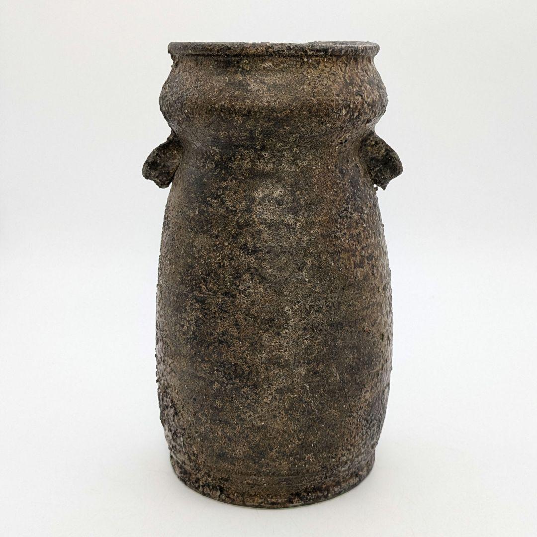 備前焼 窯変耳付花入 花瓶 花器 花生 フラワーベース 置物 華道具 茶道具