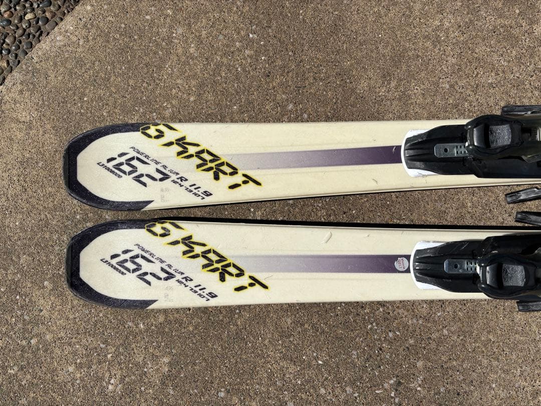 Salomon G KART 162cm スキーセット　ストック付き