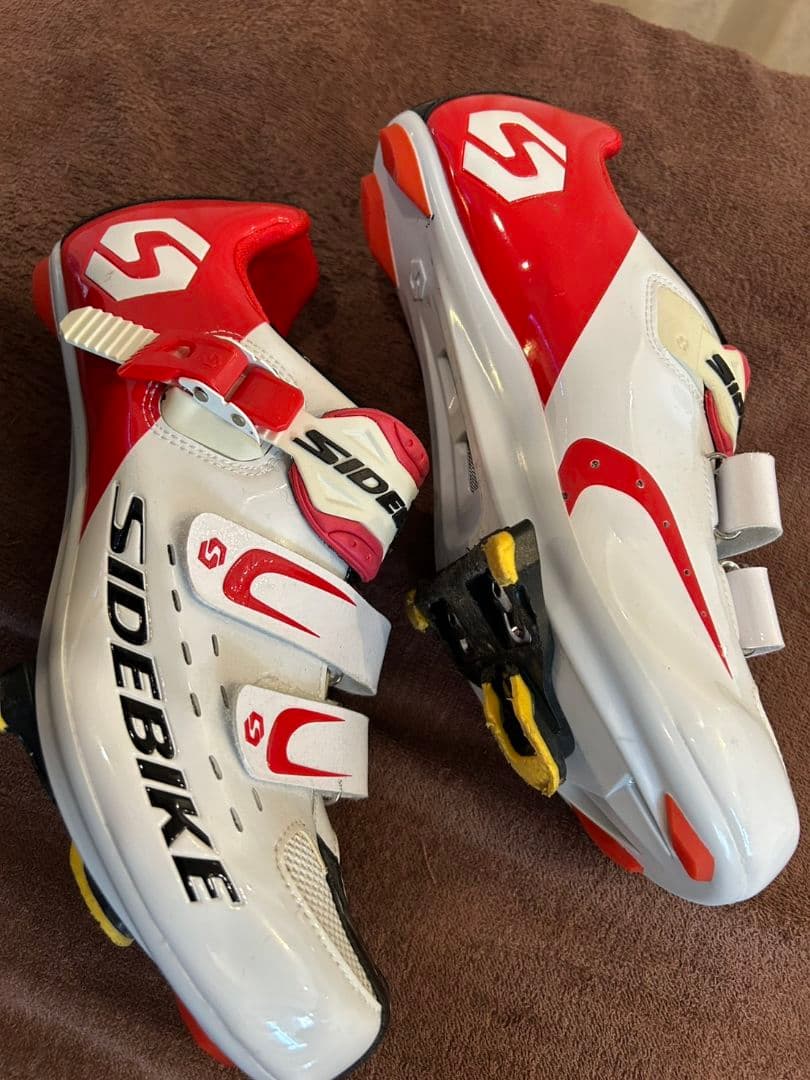 SIDE BIKE 自転車用シューズ ホワイト/レッド