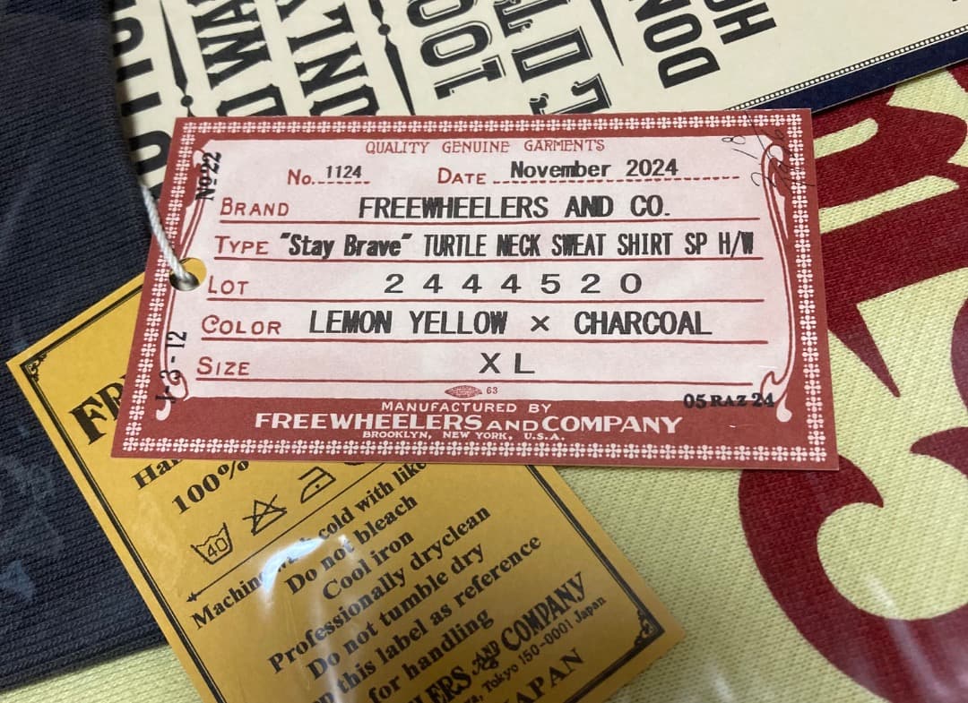 草彅剛 FREEWHEELERS 別注タートルネック Stay Brave XL