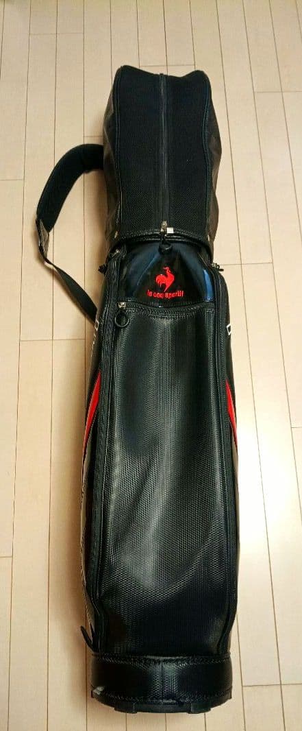 le coq sportif キャディバッグ ゴルフバッグ　ブラック/レッド