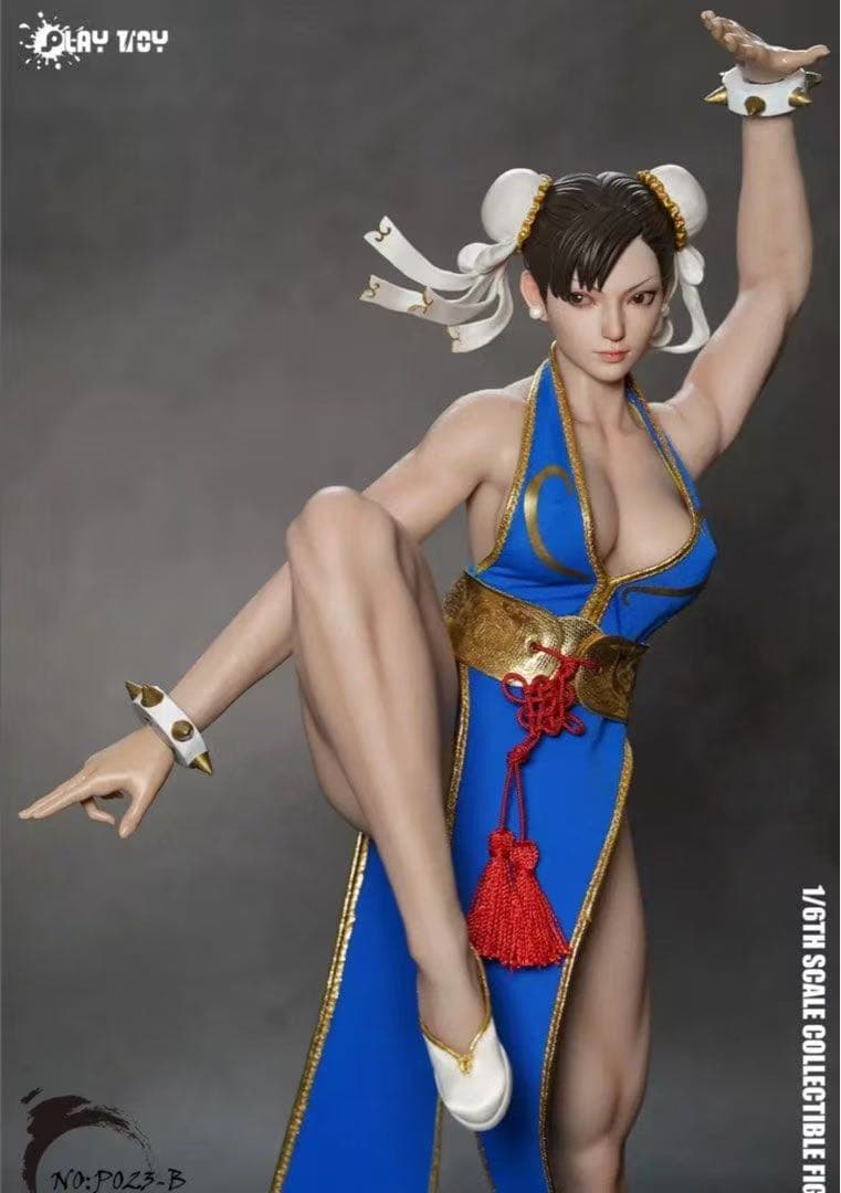 PLAY TOY 1/6可動フィギュア 格闘の女神春麗2.0 P023B ブルー