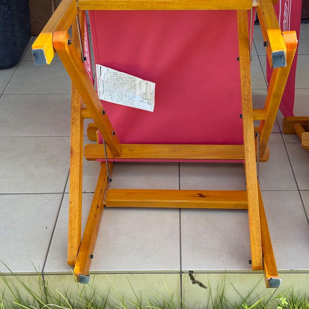 テーブル・チェア・ハンモック Coleman WOOD CHAIR CLASSIC STRAWBERRY