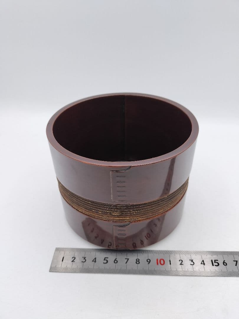 c740 淡々斎好写鮓桶建水 吉野鮨桶 谷弐郎 木箱 茶道具 古物