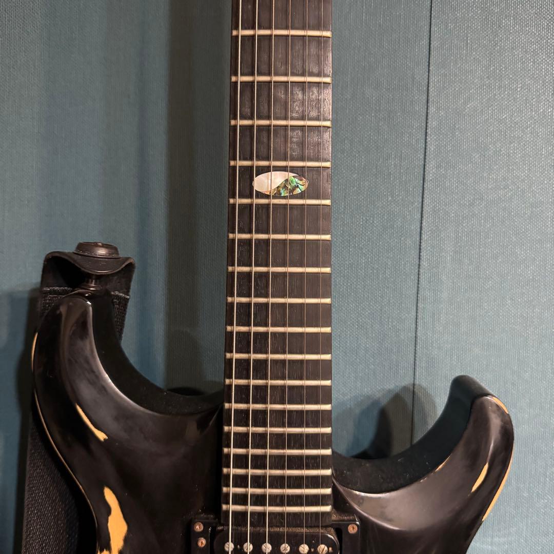 【生産完了】キャパリソン　Angelus エレキギター　ブラック24フレット