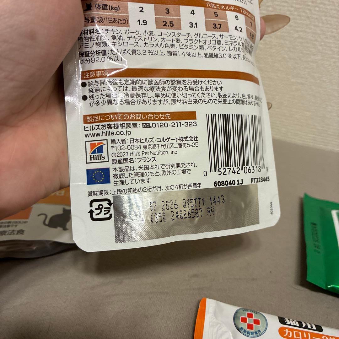 ヒルズ　腎臓ケア　4kg （9割残）　パウチ　その他セット