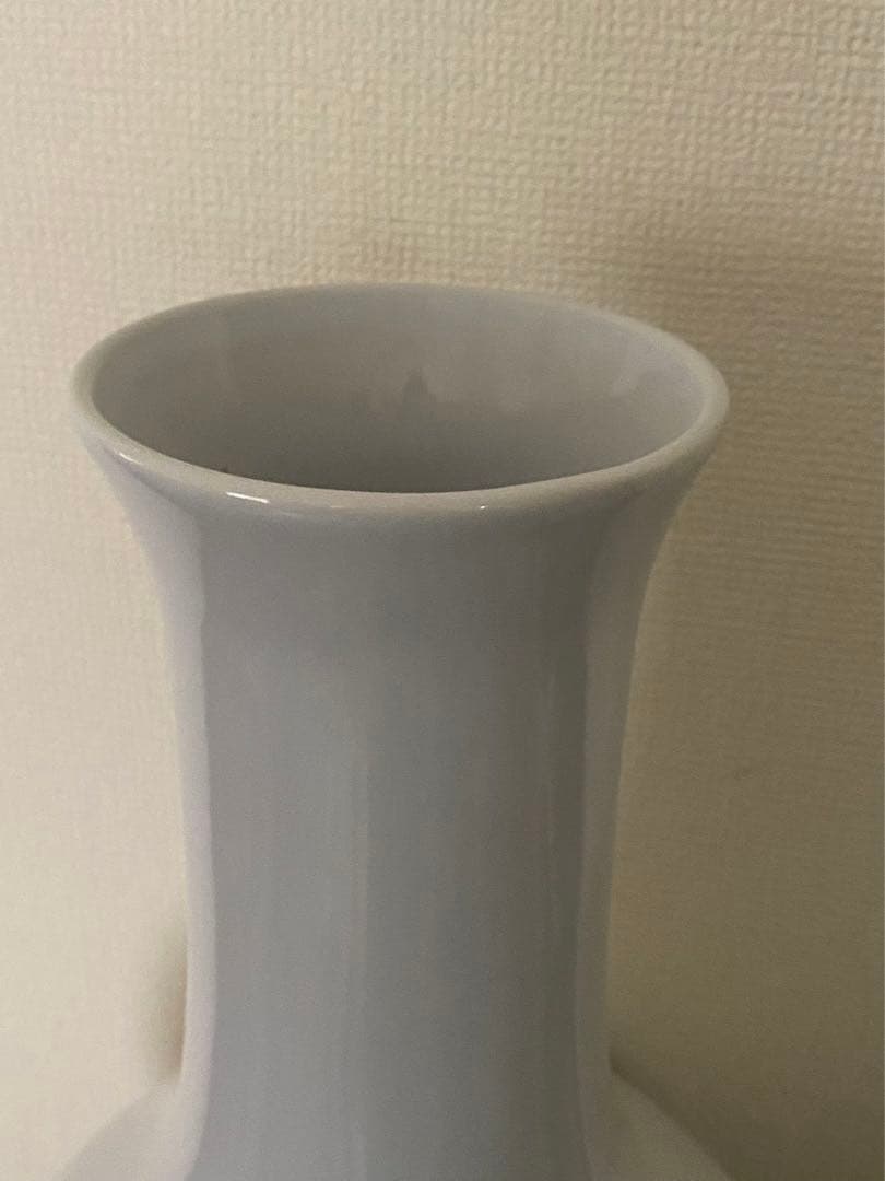中国美術 中華民國 大白球瓶 花入 花器 古玩 唐物 高さ49cm X26cm