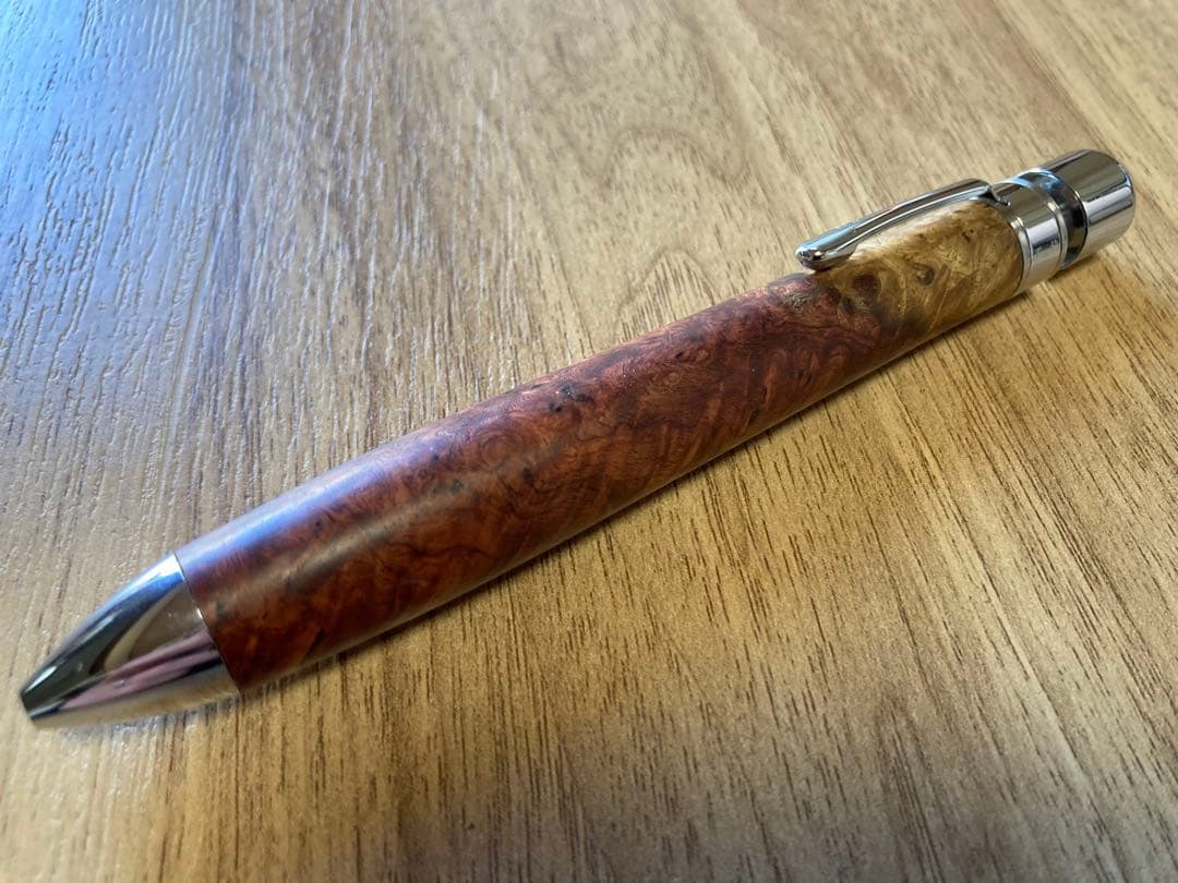 ※再値下げ 工房楔 多機能ペン グラッソ 花梨紅白こぶ杢