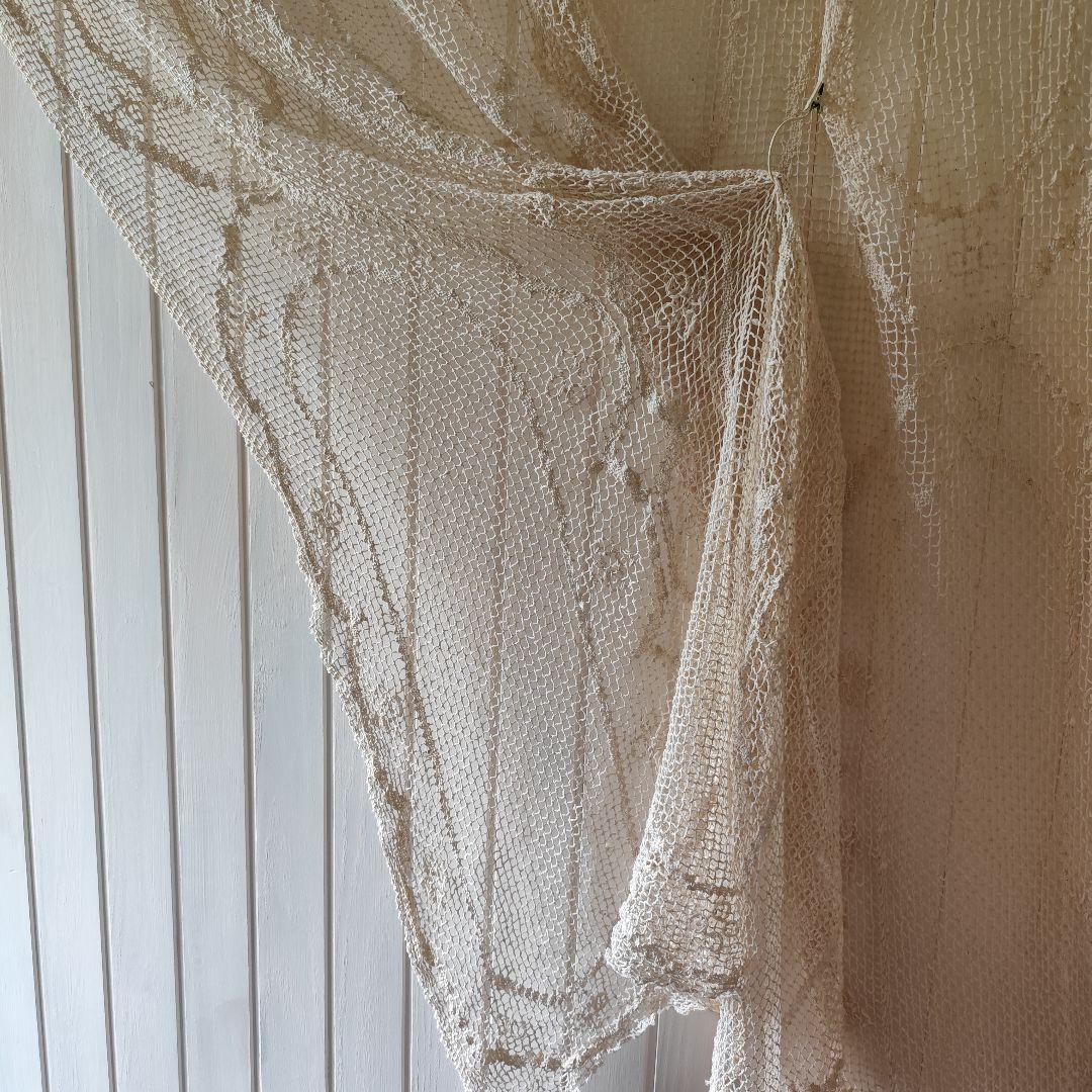 ハンドワークコットンフィレレース　生成り