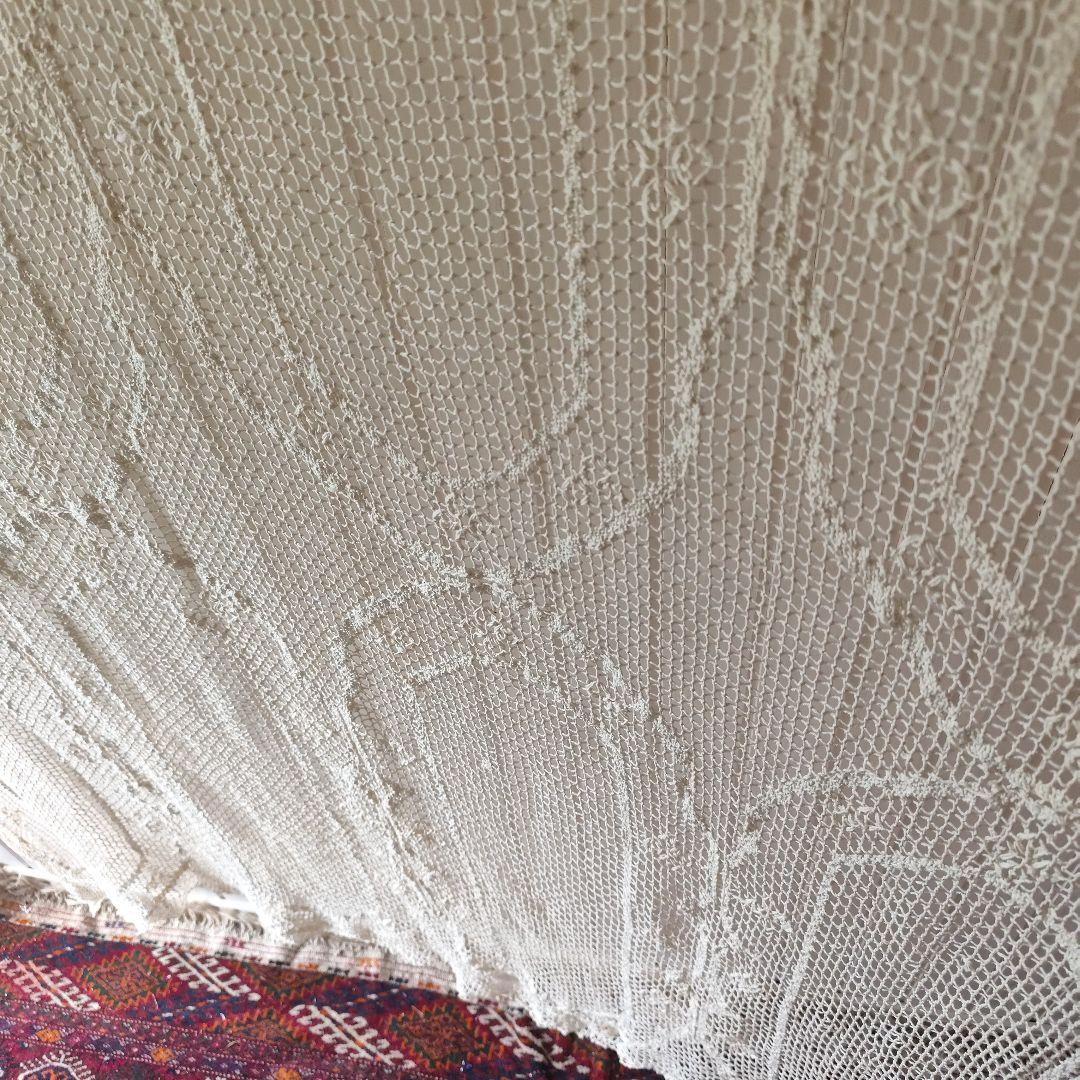 ハンドワークコットンフィレレース　生成り