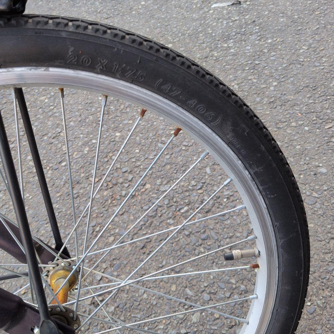 【引き取り限定】SHIMANO折りたたみ自転車 20インチ パープル ギア6段階