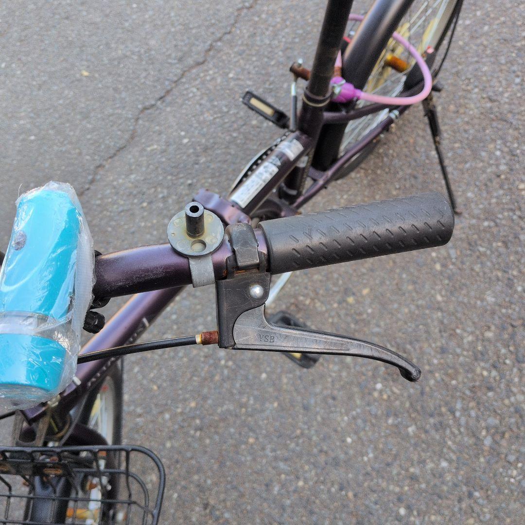 【引き取り限定】SHIMANO折りたたみ自転車 20インチ パープル ギア6段階