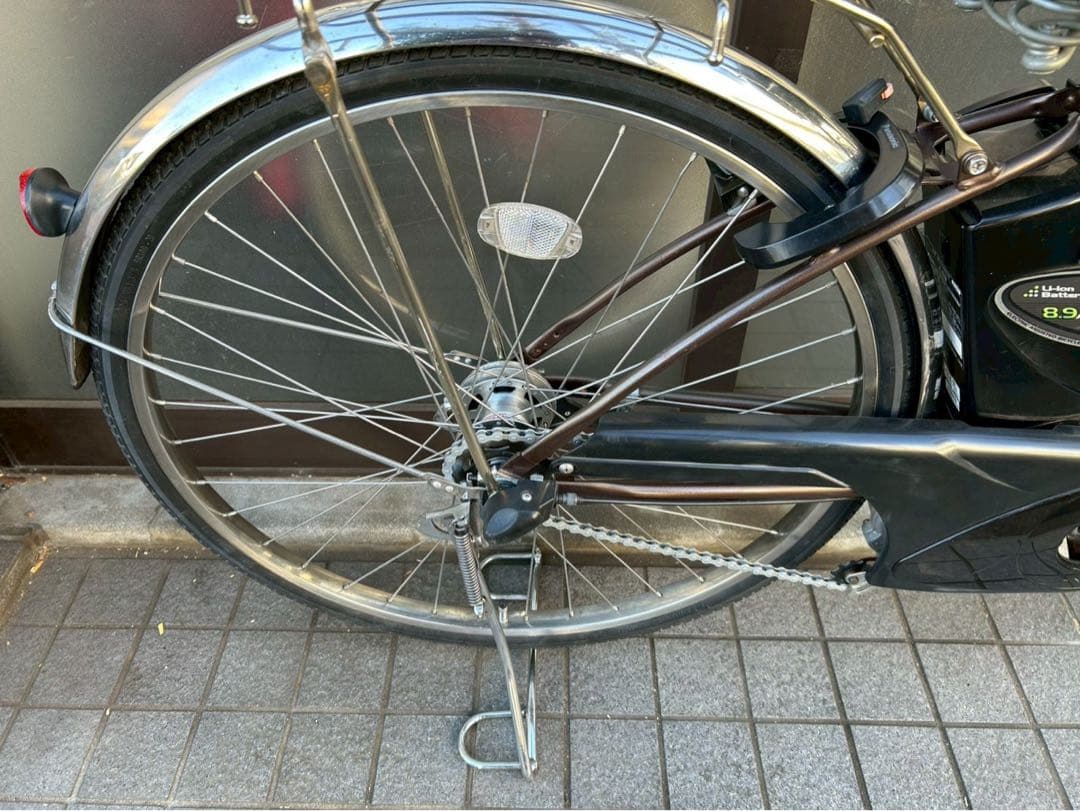 中古電動自転車 パナソニック ビビTX 26インチ　ブラウン 横浜№3354