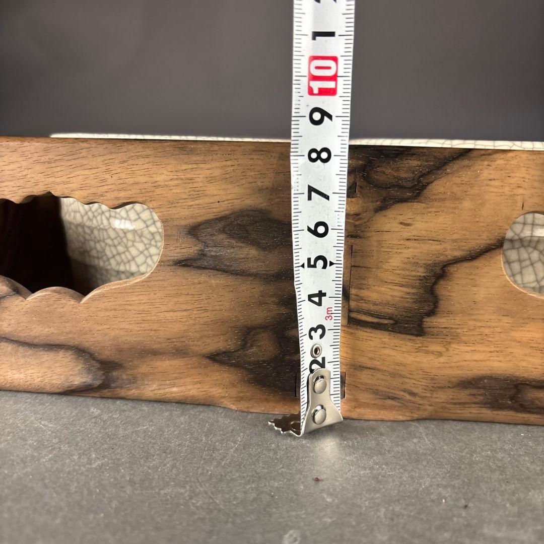 黒柿　煙草盆　２点