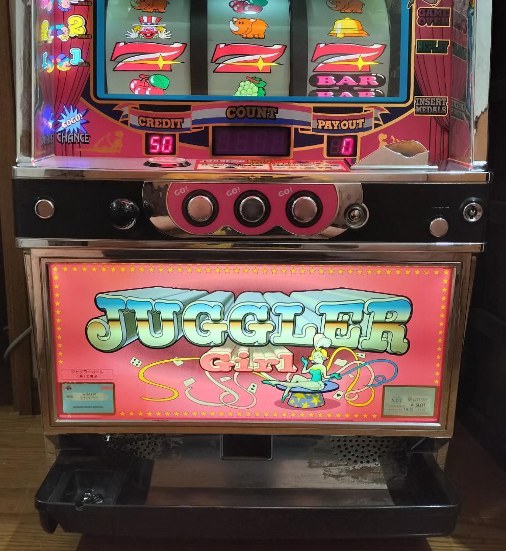 【パチスロ実機】北電子★『初代』ジャグラーガール【不要機付】４号機・レア