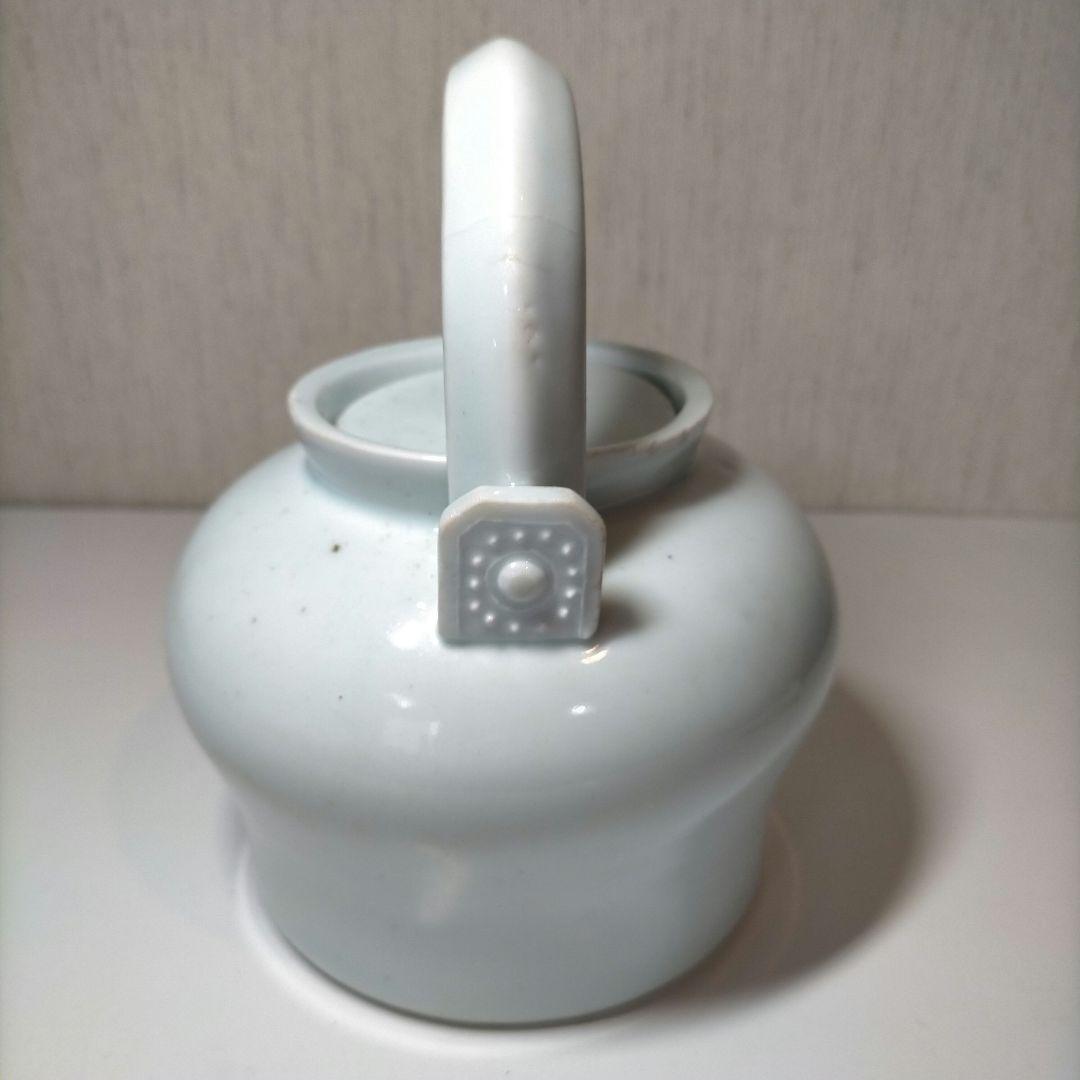 朝鮮古美術 　李朝白磁水注 　白磁提手水注