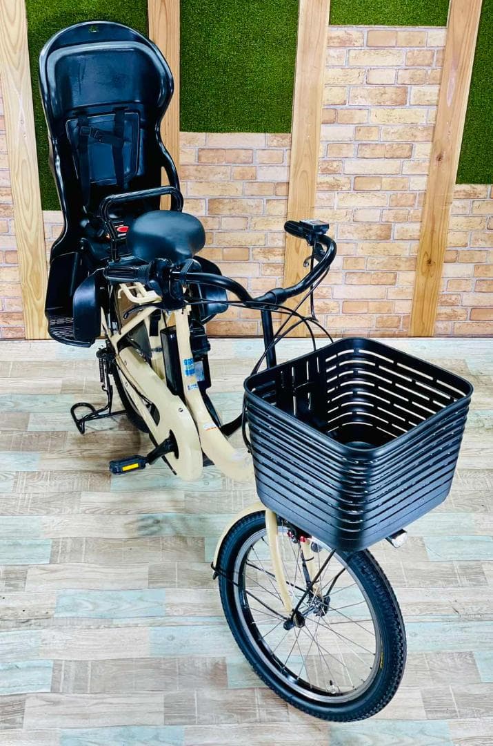 破格　ヤマハ　バビー　クリーム系　子供乗せ電動アシスト自転車 H1454