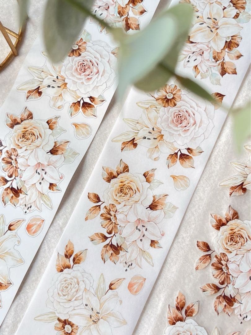 海外マスキングテープ巻売り 秋彗 フラワー花 人物マスキングテープ