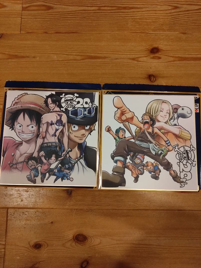 ワンピース フィギュアセット 9体 + 20周年記念色紙17枚（ダブリ含む）