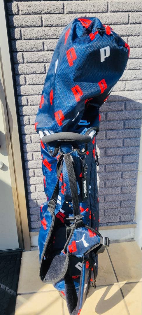 PUMA キャディバッグ ネイビー/レッド