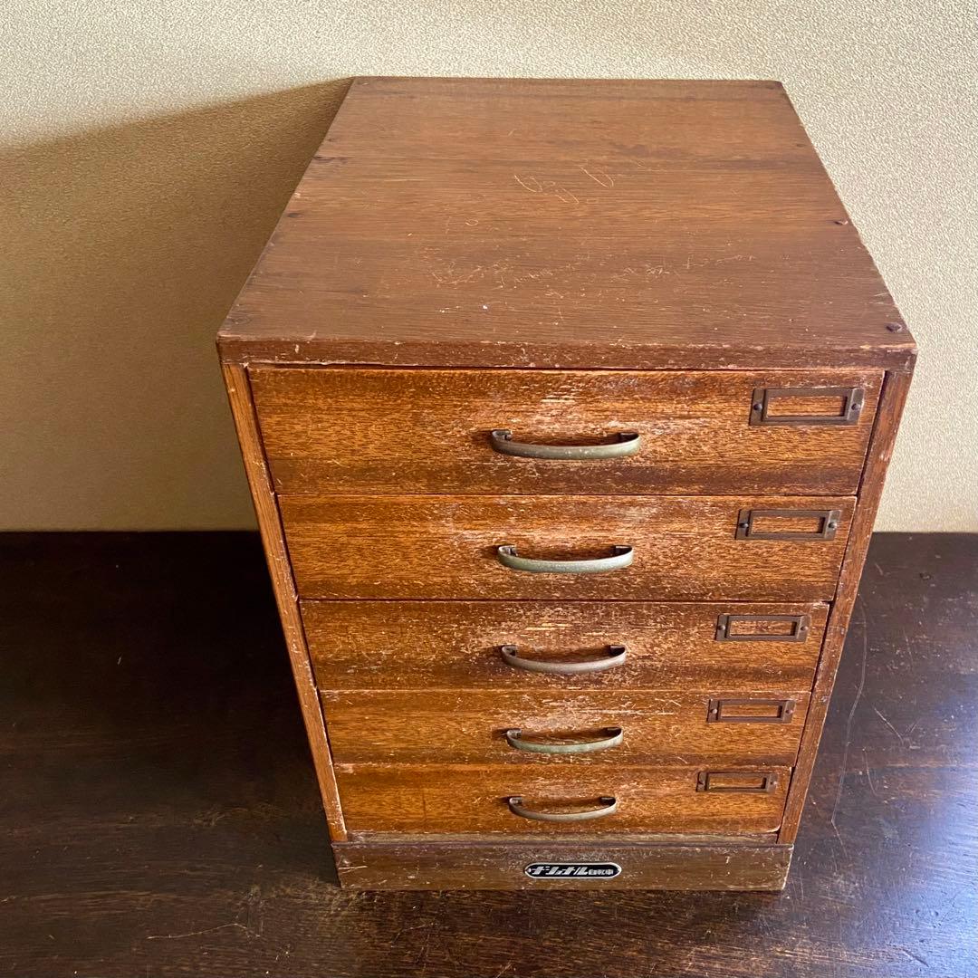 昭和レトロ　古引き出し　ナショナル自転車　ビンテージ家具　非売品　小引出し　希少