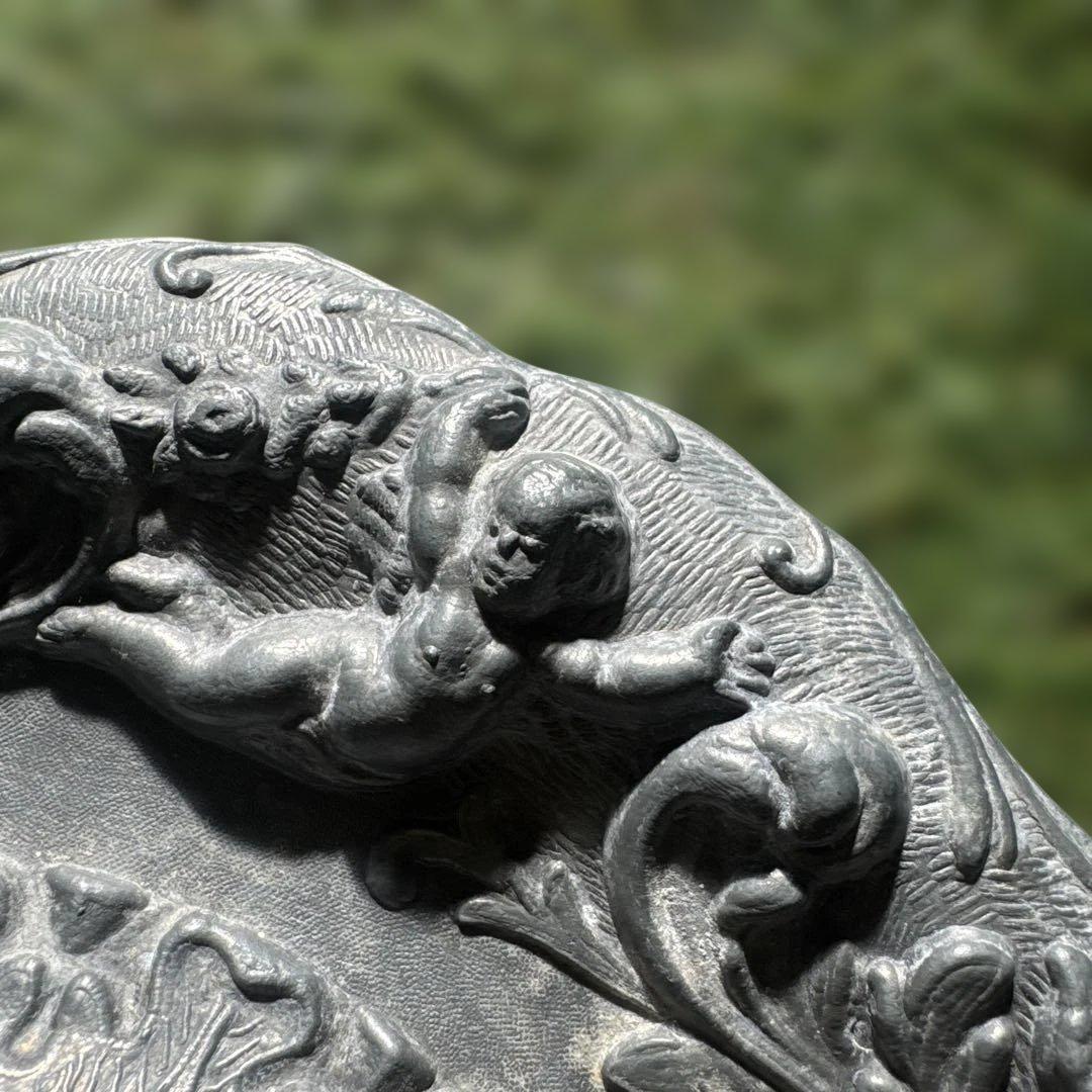 う*ー様 ヴィンテージイタリアンゴシックピュータープレート　天使と悪魔