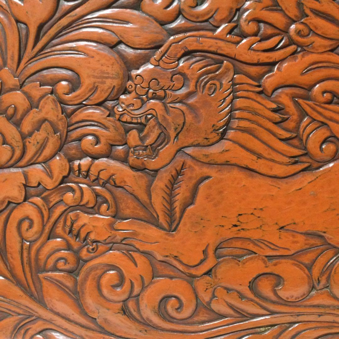 鎌倉彫のお盆、大型