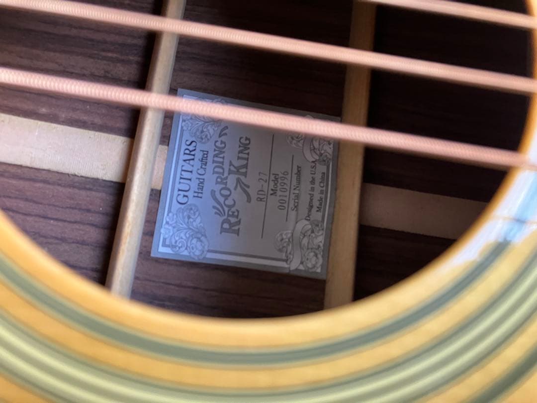 RECORDING KING RD-27 オール単板イングルマンスプルーストップ